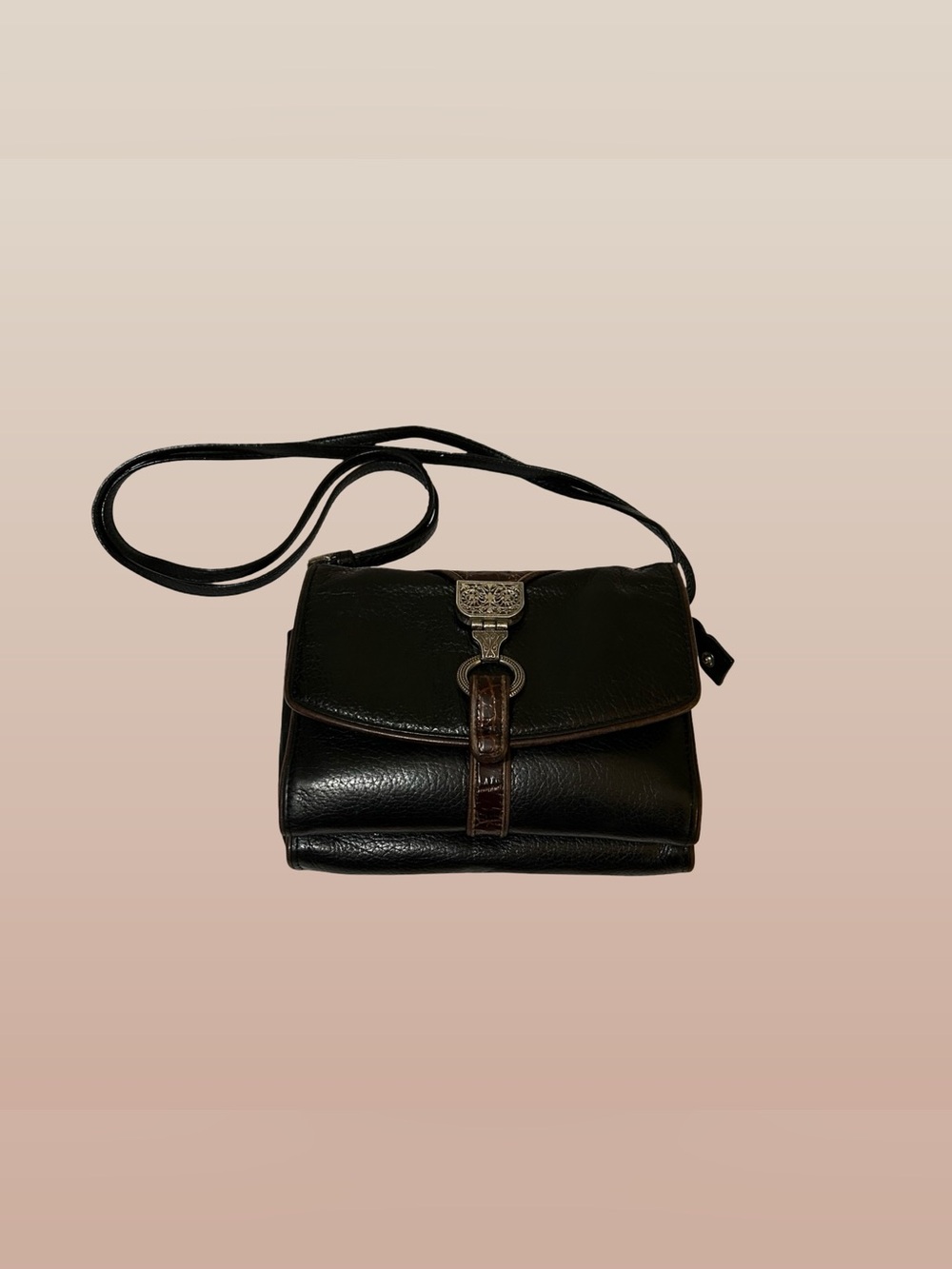 GOOD PLUS CONDITION! BRIGHTON NEPAL ORGANIZATION PEBBLE LEATHER CROSSBODY PURSE! - Picture 16 of 16